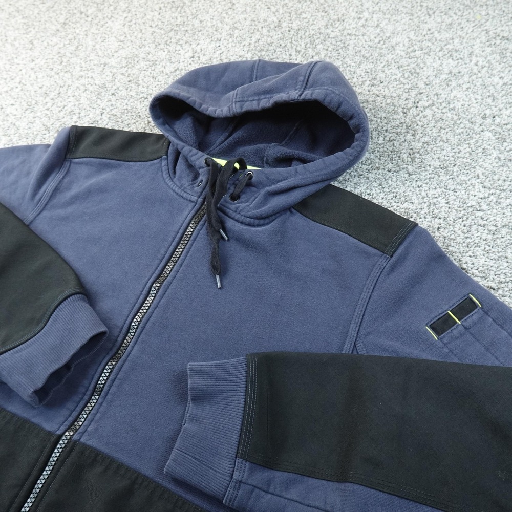 Duluth Hoodie Mens M Blue Full Zip Fleece Heavyweight Sweatshirt Jacket Workwear